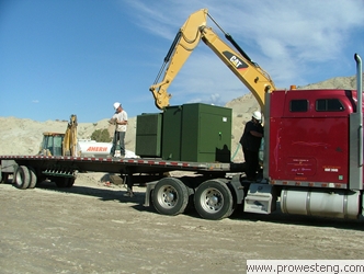 Offloading electrical equipment...